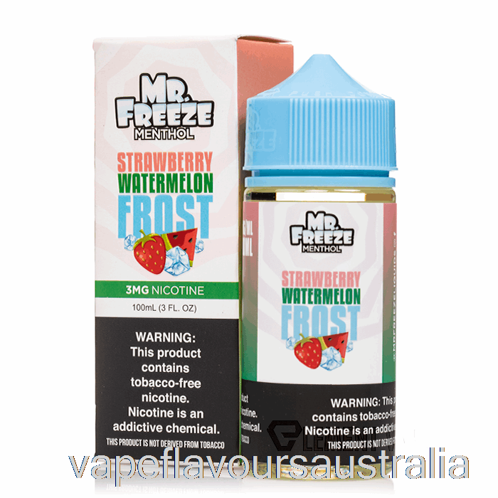 Vape Nicotine Australia Strawberry Watermelon Frost - Mr Freeze - 100mL 3mg